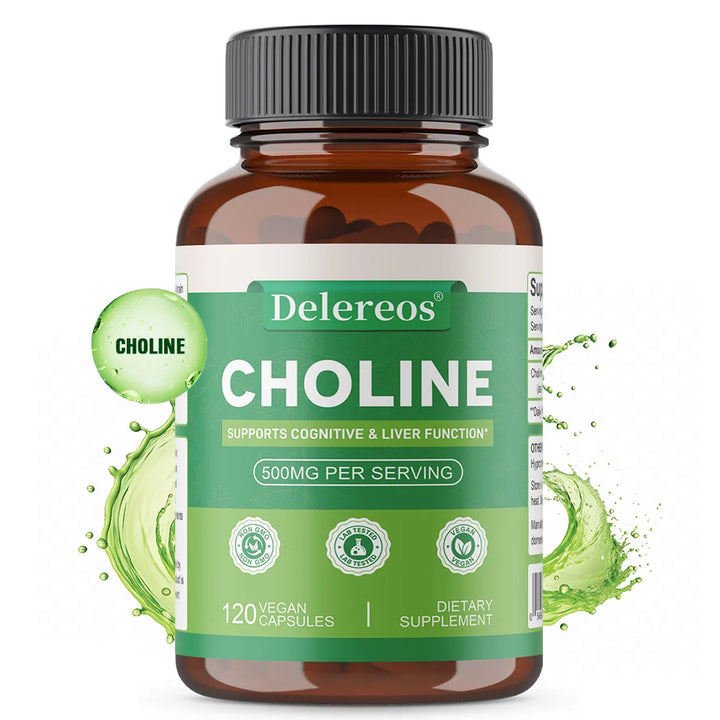 Choline 500mg Capsules – Cognitive &amp; Liver Support