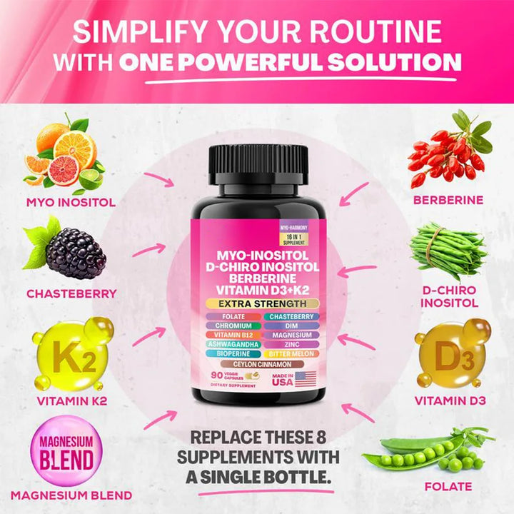 13 In 1 Corti-Soothe Cortisol Supplement Manage Stress Support Adrenal Health,90Capsules 16 In 1 Vitamin D3 K2 Capsules