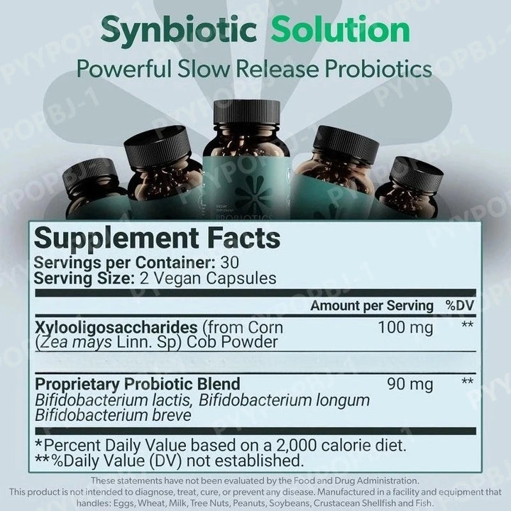 Probiotic Capsules with Prebiotic Plant Fiber – 60 Capsules
