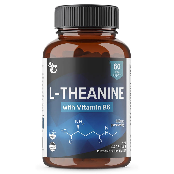 L-Theanine 400mg – Mood &amp; Focus Support, 120 Capsules