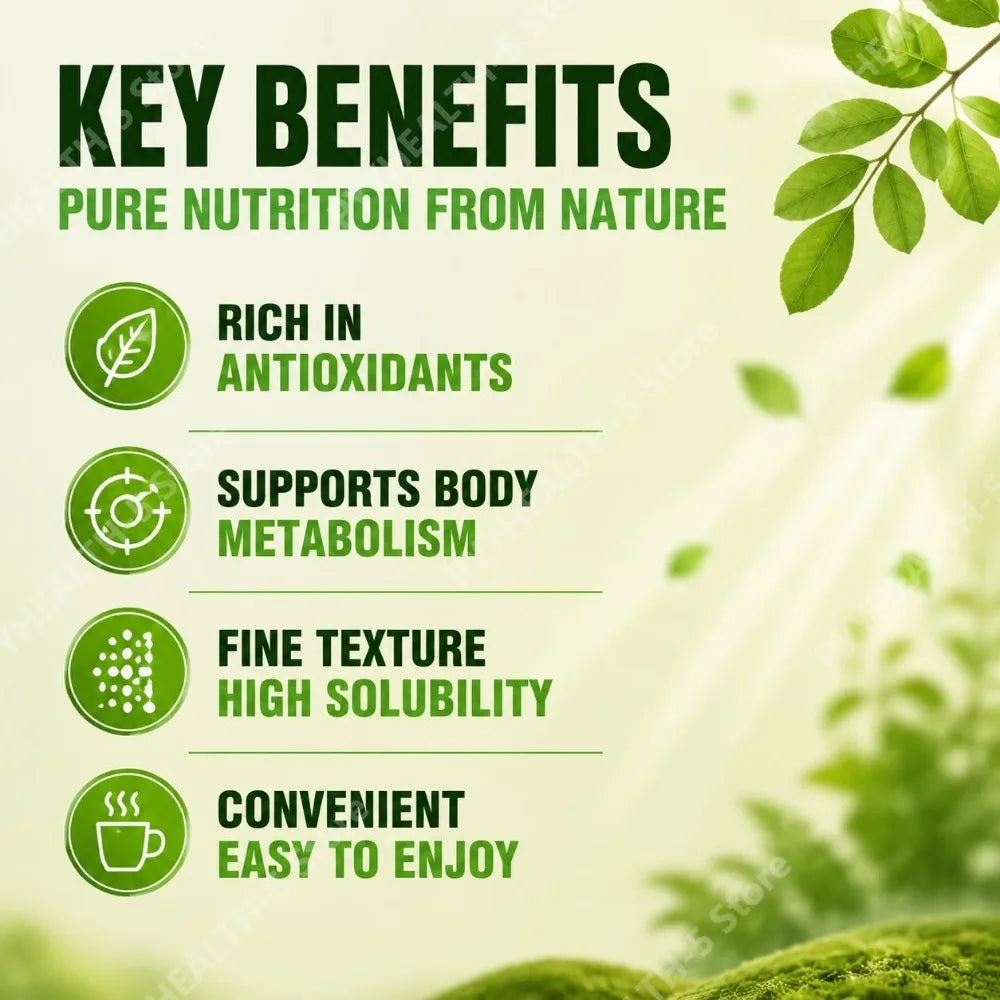 Organic Moringa Powder – Antioxidant &amp; Daily Wellness Support 100g