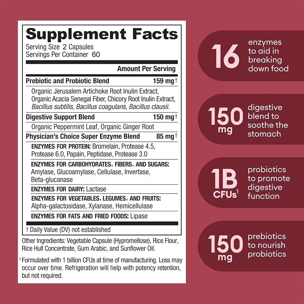 Organic Digestive Enzymes – Digestion &amp; Gut Health Support