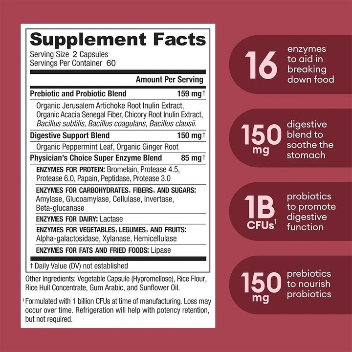 Organic Digestive Enzymes – Digestion &amp; Gut Health Support