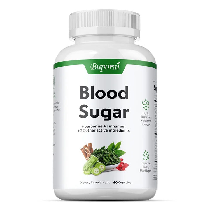 Blood Sugar Capsules - Supports Blood Sugar Balance, Promotes Metabolism, Digestion and Heart Health