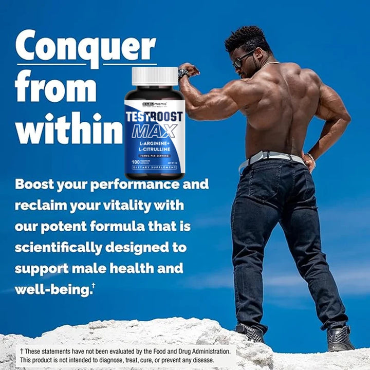 100 Caps | L-Arginine + L-Citrulline Complex | Energy &amp; Enlargement  Size Growth Male Support | Experts Clinically Studied