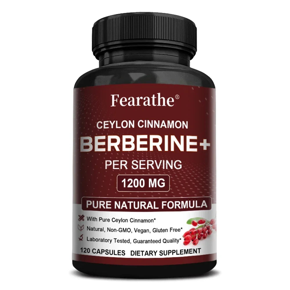 Berberine HCI &amp; Ceylon Cinnamon Capsules, Support Cardiovascular, Gastrointestinal, Liver, Immune Health &amp; Metabolic Balance