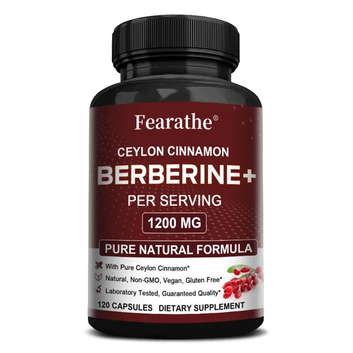 Berberine HCI &amp; Ceylon Cinnamon Capsules, Support Cardiovascular, Gastrointestinal, Liver, Immune Health &amp; Metabolic Balance