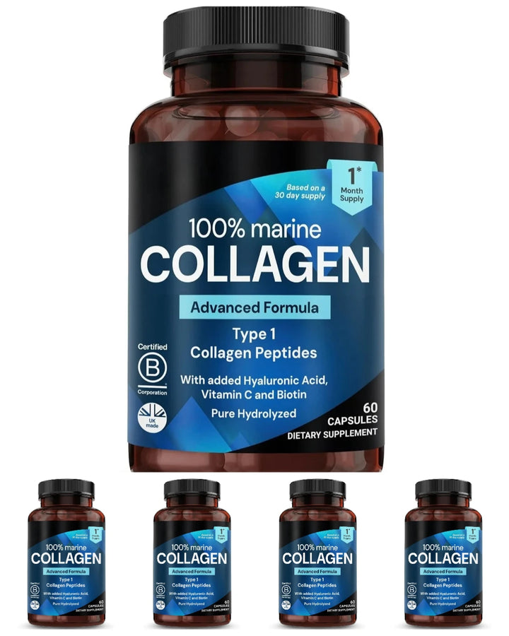 Marine Collagen Capsules – Hyaluronic Acid, Vitamin C &amp; Biotin