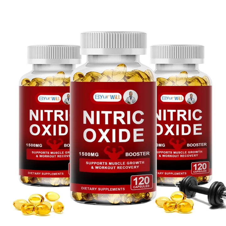 Nitric Oxide Booster,  Boosts Muscle, Energy and Endurance, Pre-Workout Performance &amp; Muscle Mass, L-arginine Supplement