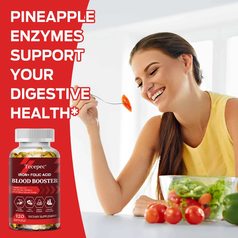 Iron + Folic Acid Supplement – Vitamin C, B12 &amp; Zinc