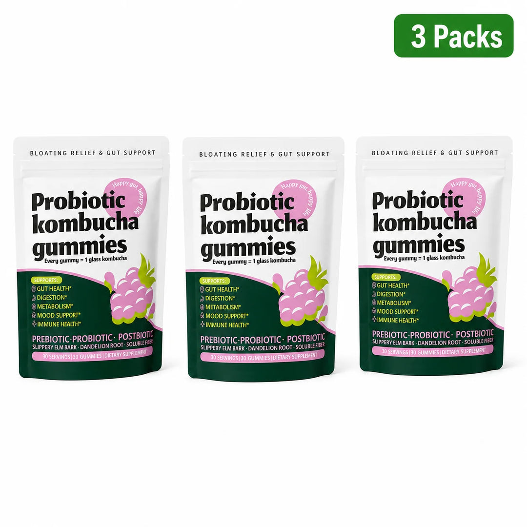 Probiotic Kombucha Gummies – Berry, Prebiotic &amp; Postbiotic