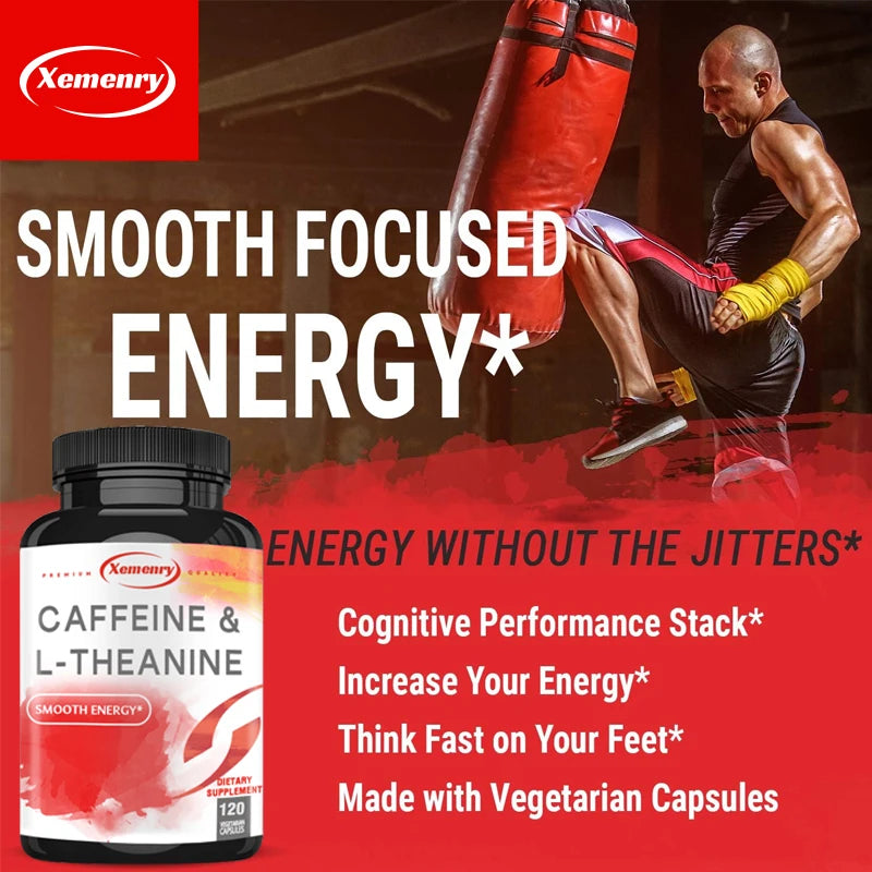 Caffeine 50mg + L-Theanine 100mg Capsules