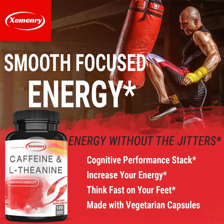 Caffeine 50mg + L-Theanine 100mg Capsules