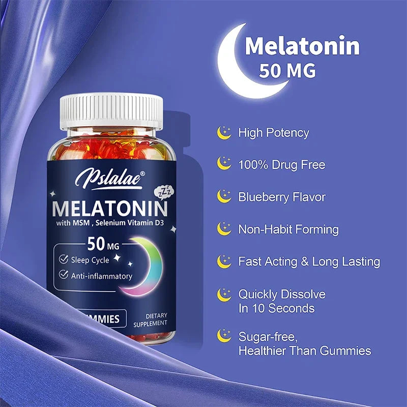 Melatonin 50mg Gummies – Sleep &amp; Stress Support