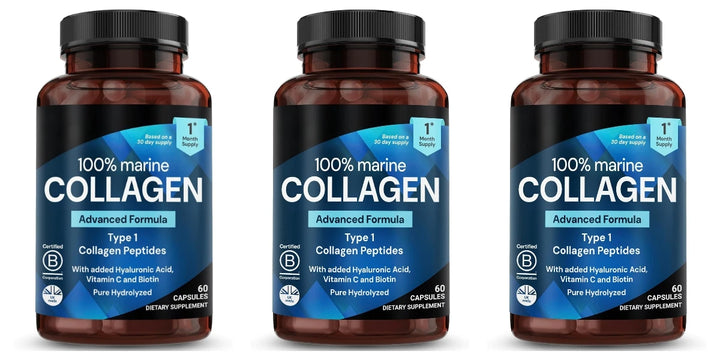 Marine Collagen Capsules – Hyaluronic Acid, Vitamin C &amp; Biotin