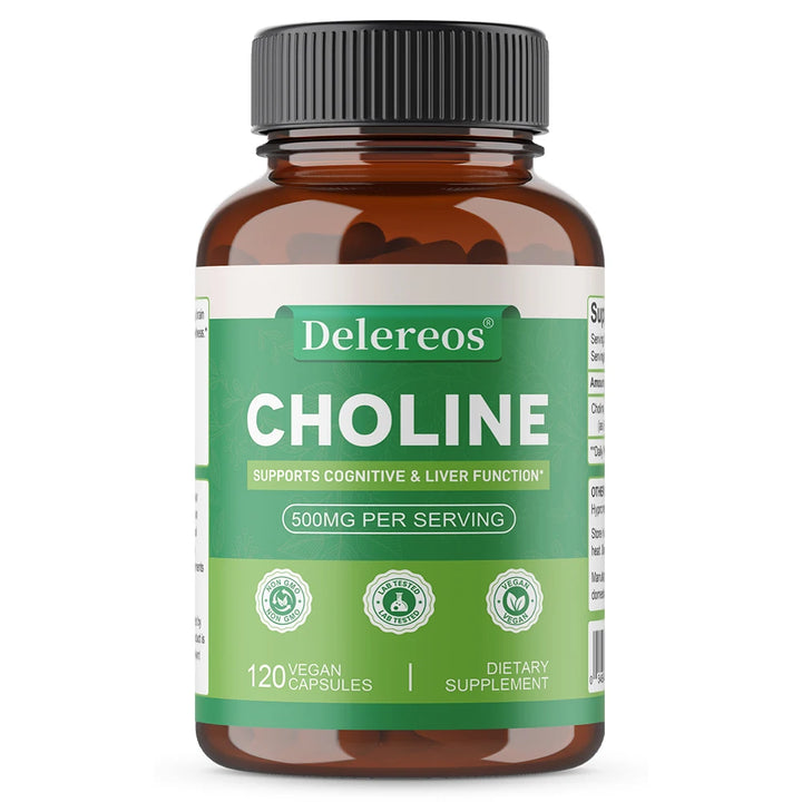Choline 500mg Capsules – Cognitive &amp; Liver Support
