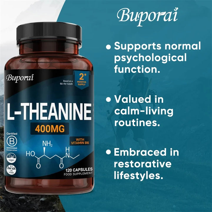 L-Theanine 400mg – Relaxation &amp; Sleep Support