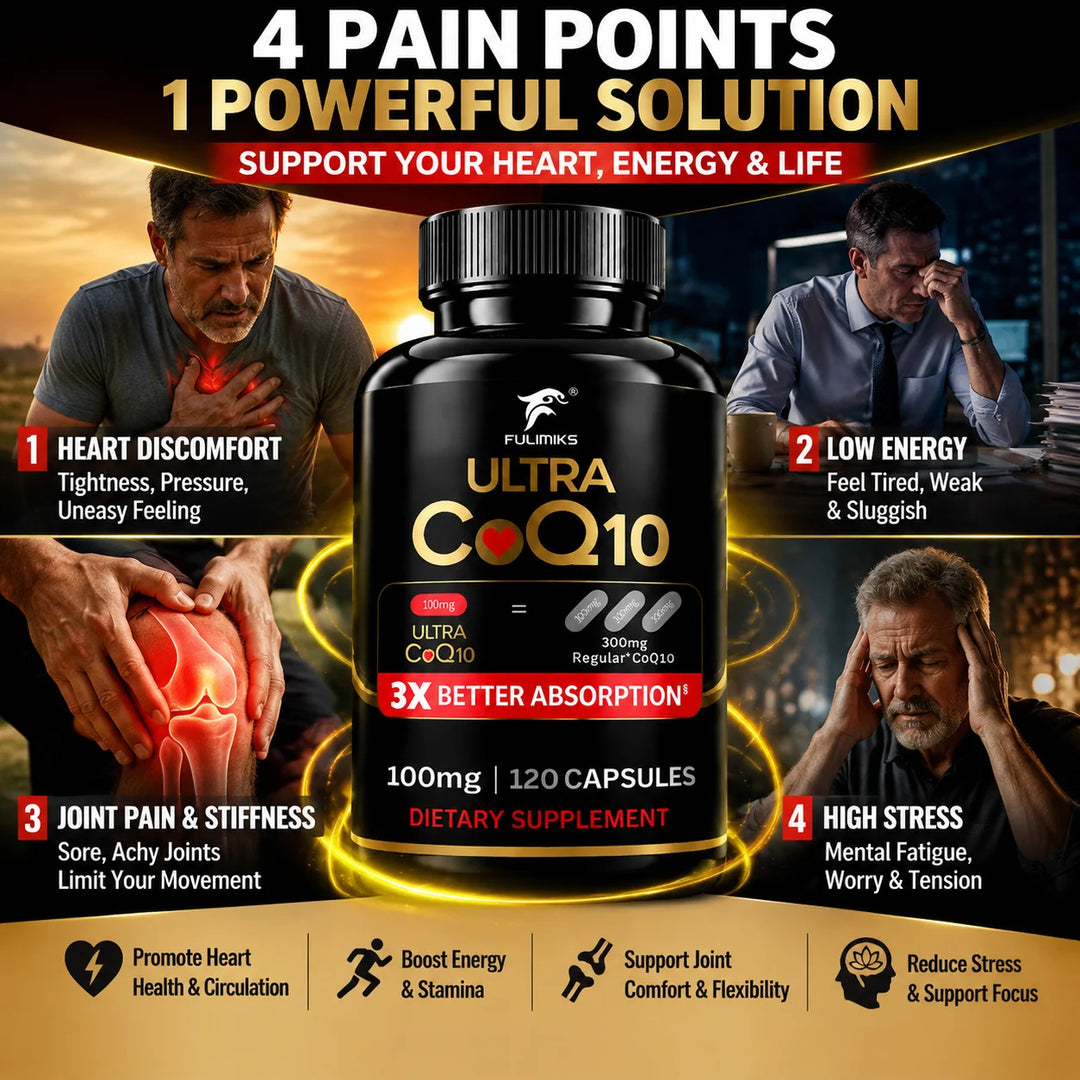 CoQ10 100mg Supplement – Heart &amp; Cellular Energy Support