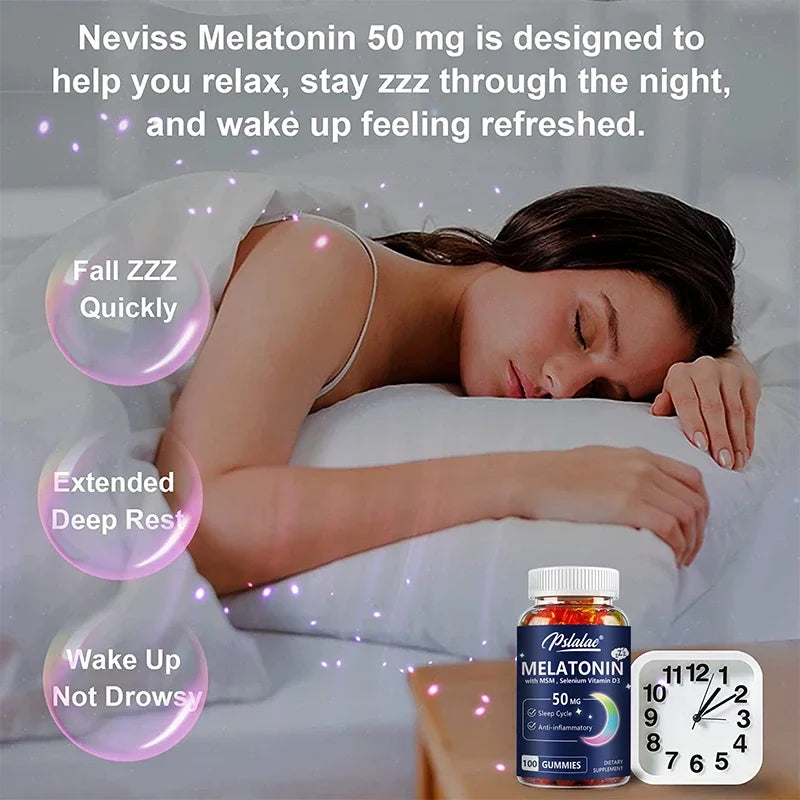 Melatonin 50mg Gummies – Sleep &amp; Stress Support