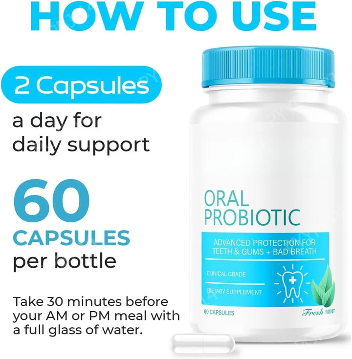 Oral Probiotic Capsules – Fresh Breath, Teeth &amp; Gum Support