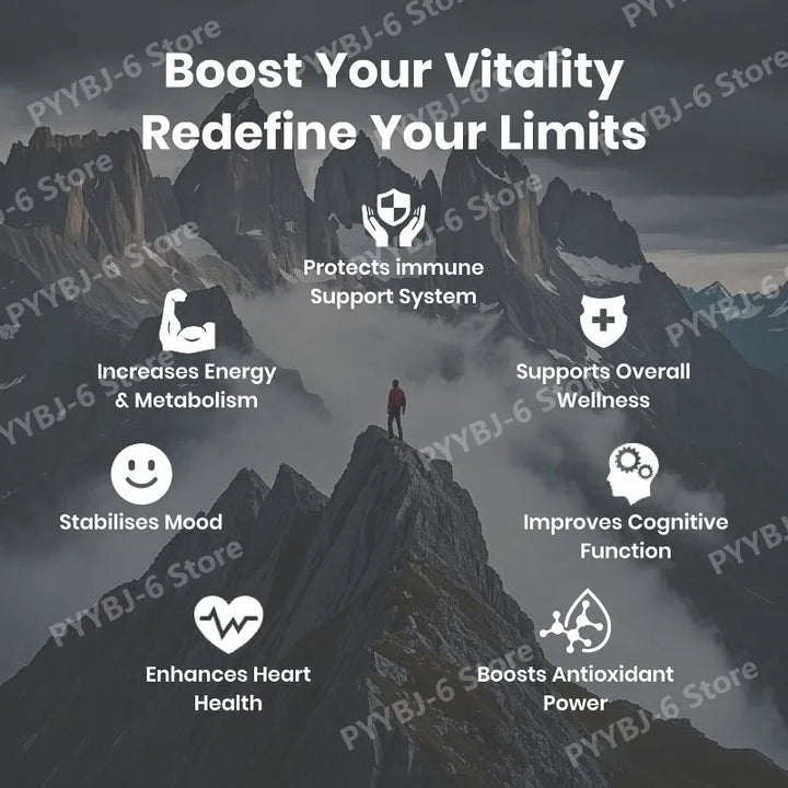 Shilajit Ultra with L-Arginine for Natural Energy and Vitality 60 Capsules Non-GMO  Endurance Stamina Antioxidant Supplement