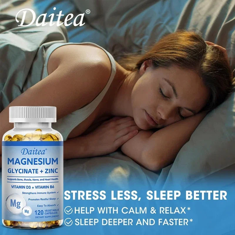 Magnesium Zinc &amp; Vitamin D3 - Triple Supplement for Men and Women - for Sleep, Bones, Heart, Immune Support