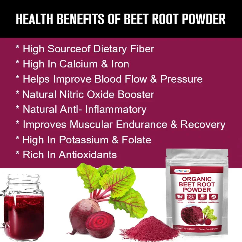 Organic Beetroot Powder – Heart &amp; Circulation Support