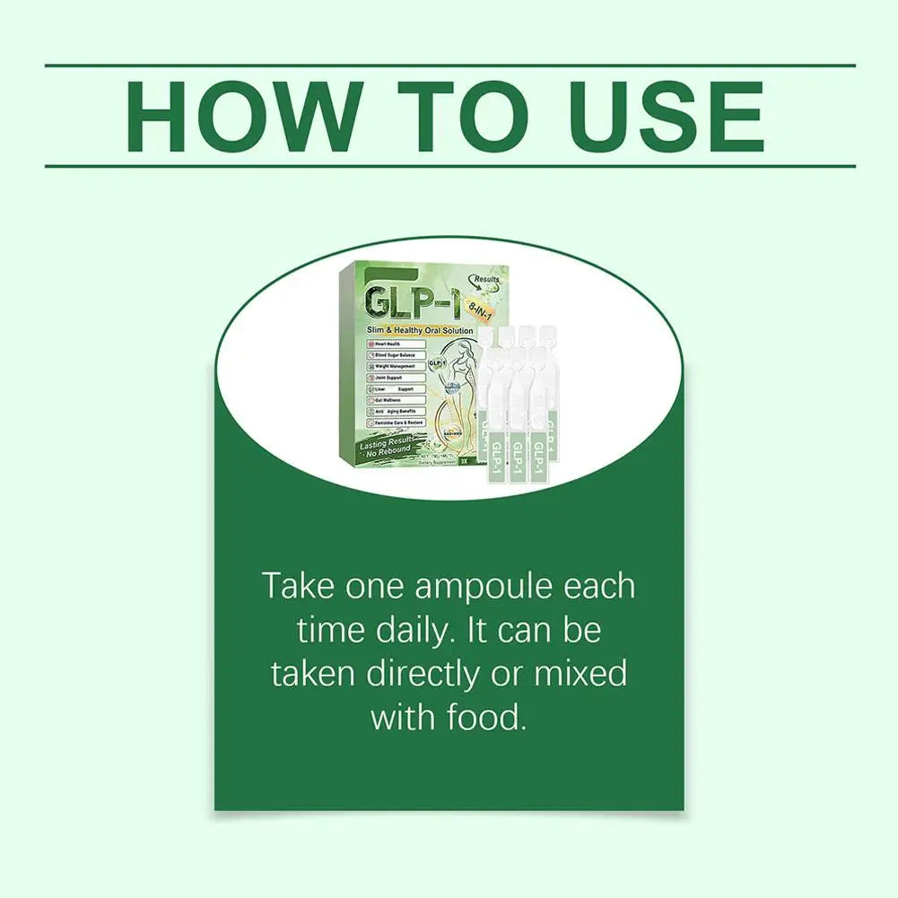 8in1 GLP-1 Body Care Drops Support Intestinal Health Balance Metabolism Blood Sugar And Promote Digestion And Body Shaping