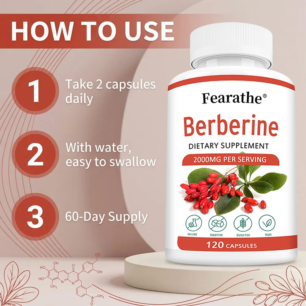 Berberine HCl 2000mg Capsules – Metabolic &amp; Wellness Support