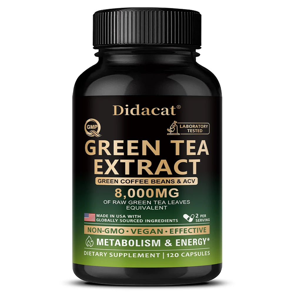 Green Tea Extract Capsules – Metabolism, Energy &amp; Focus
