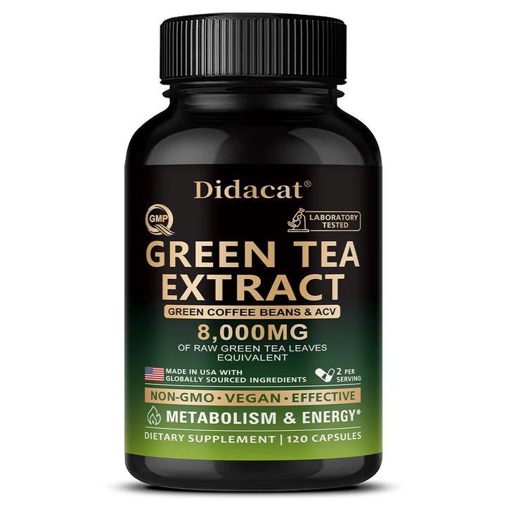 Green Tea Extract Capsules – Metabolism, Energy &amp; Focus