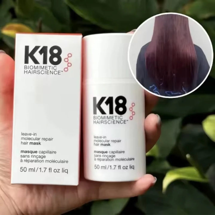 K18 Leave-In Molecular Keratin Repair Hair Mask 50ml No Rinse Formula Hydrating Repair Split End Smooth Hair for Women Hair Care