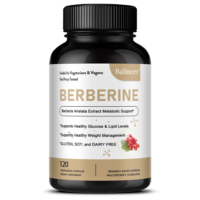 Berberine Capsules 500 Mg - Promotes Cardiovascular and Cholesterol Health, Support Healthy Weight Management and Immune System