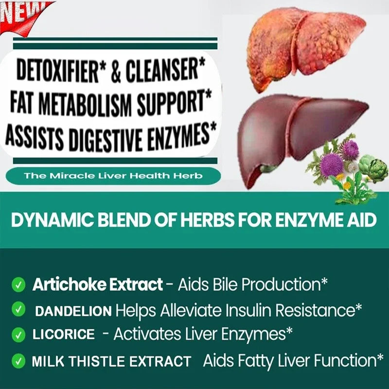 Vitamin B Silymarin &amp; Dandelion Root Liver Health Support, Antioxidant Support, Detoxification, Cleansing, Immunity, Men &amp; Women