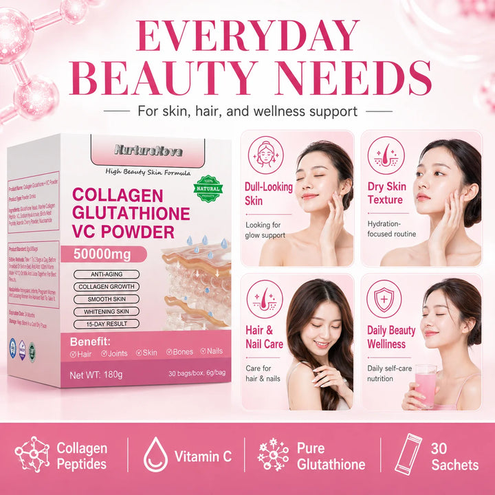 Marine Collagen Peptides Powder – Glutathione &amp; Vitamin C