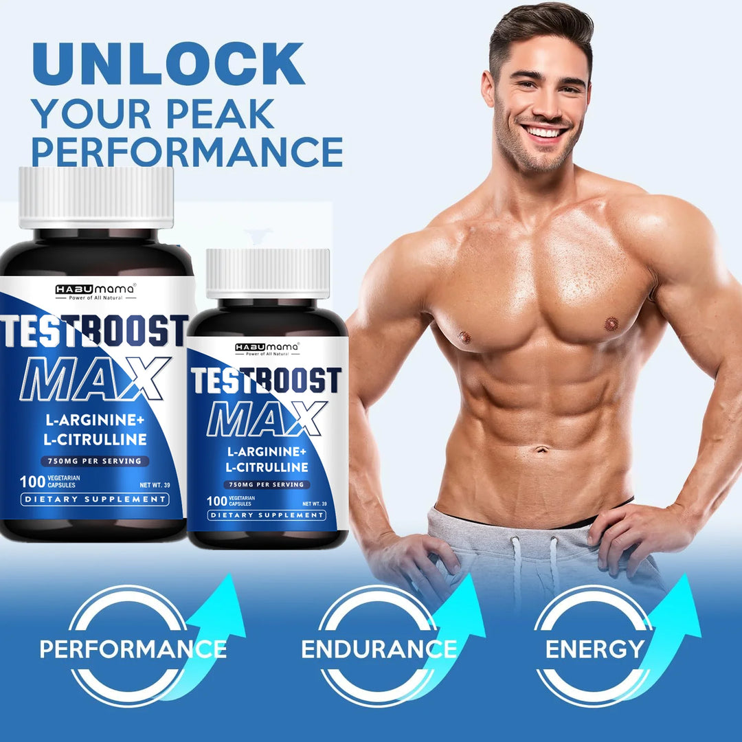 100 Caps | L-Arginine + L-Citrulline Complex | Energy &amp; Enlargement  Size Growth Male Support | Experts Clinically Studied