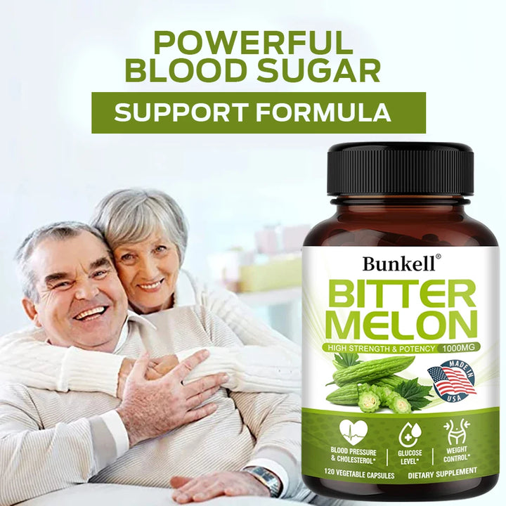 Natural Bitter Melon Extract Capsules 1000mg, Plant Supplement, Support Weight Management, Metabolic Health &amp; Daily Body Balance