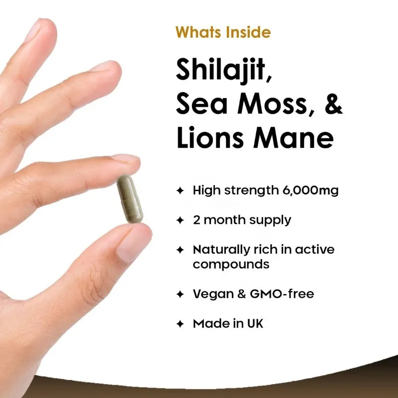 Shilajit 3-in-1 with Sea Moss &amp; Lion’s Mane