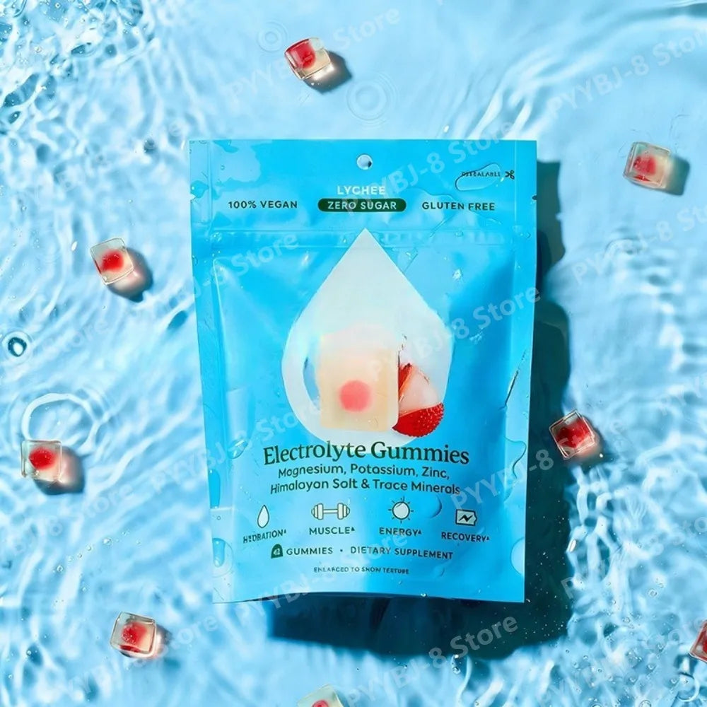 Electrolyte Gummies – Vegan, Zero Sugar, Magnesium, Potassium &amp; Vitamin C, 42 Count
