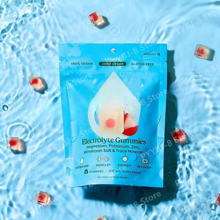 Electrolyte Gummies – Vegan, Zero Sugar, Magnesium, Potassium &amp; Vitamin C, 42 Count
