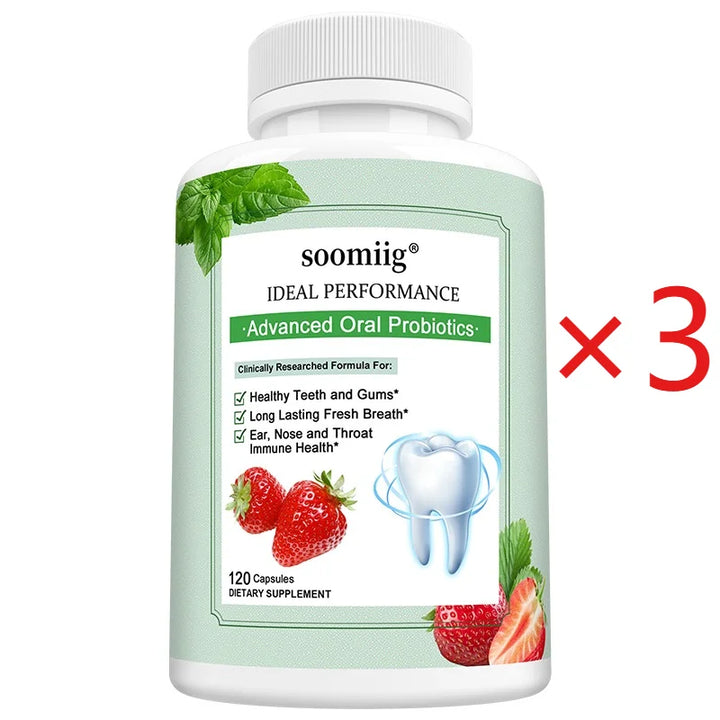 Advanced Oral Probiotic Capsules, Daily Oral Microbiome Balance Supplement for Teeth &amp; Gum Wellness, Fresh Breath Support