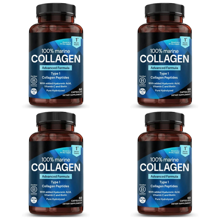 Marine Collagen Capsules – Hyaluronic Acid, Vitamin C &amp; Biotin