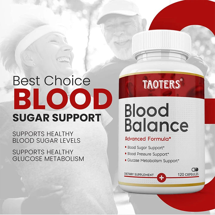 Natural Blood Balance Capsules - Vitamin C, B6,12,Hawthorn, Heart &amp; Blood Sugar Balance Circulation Support, Promotes Metabolism
