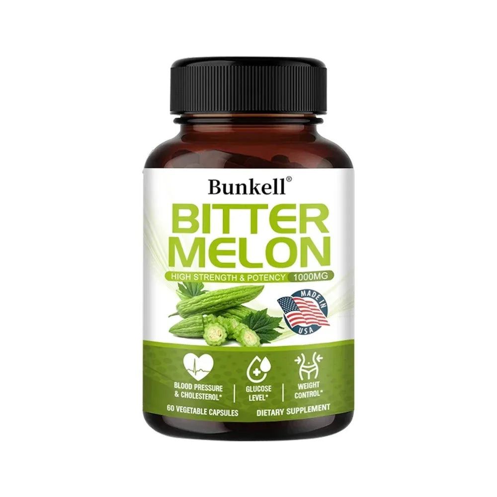 Natural Bitter Melon Extract Capsules 1000mg, Plant Supplement, Support Weight Management, Metabolic Health &amp; Daily Body Balance