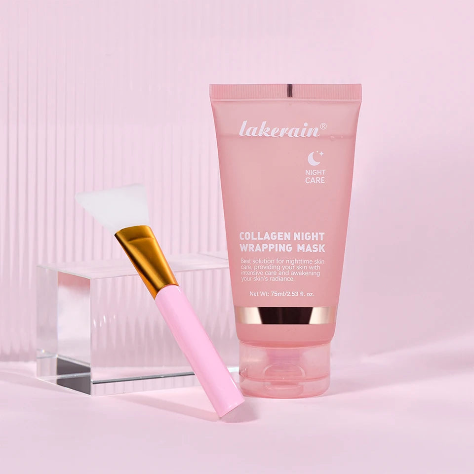 Collagen Wrapping Face Mask &amp; Brush Set – Hydrating &amp; Brightening