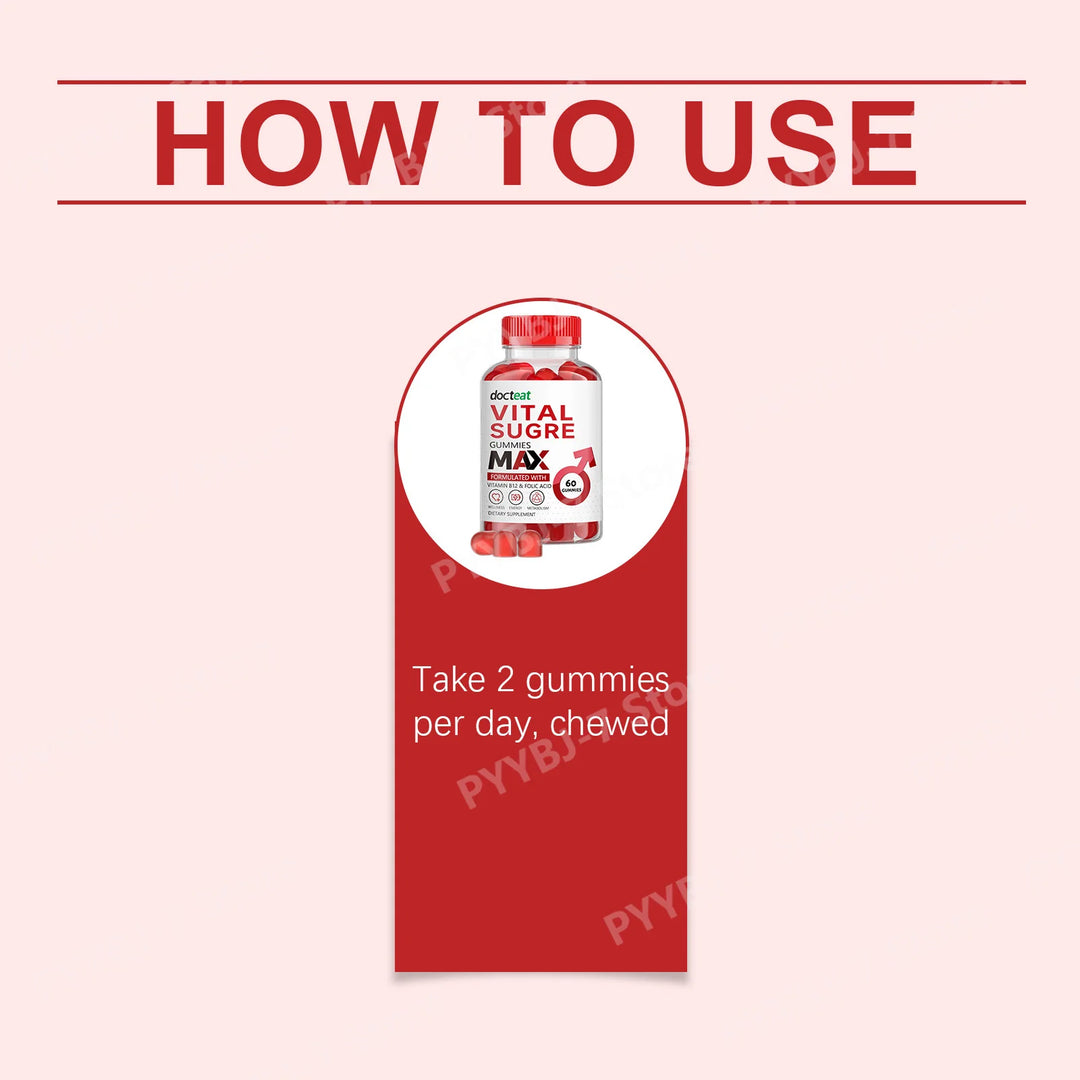 Men’s Energy Gummies – Beet Root, B12 &amp; Folic Acid