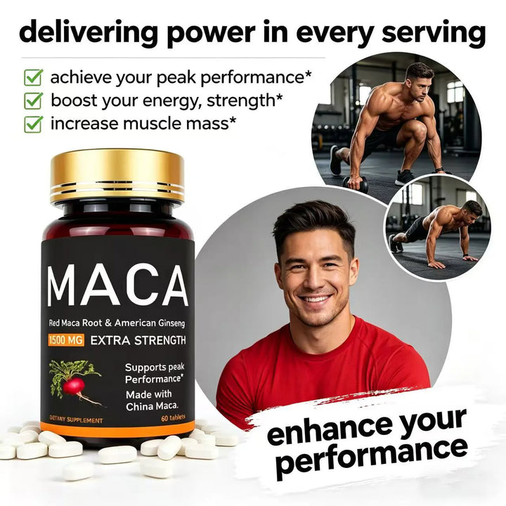 Premium Oyster, Maca &amp; Ginseng Formula，Natural Male Performance Support | Male Enhancing for Stamina, Endurance &amp; Muscle Growt