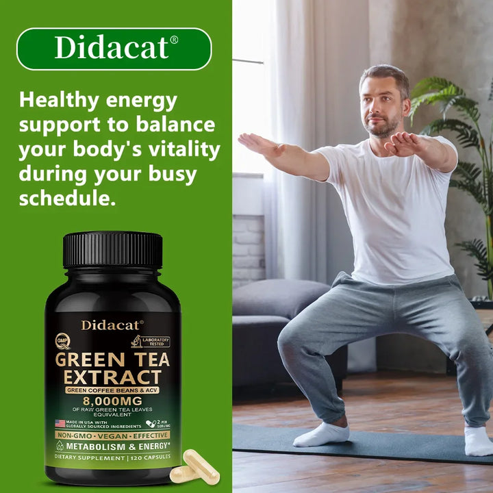 Green Tea Extract Capsules – Metabolism, Energy &amp; Focus