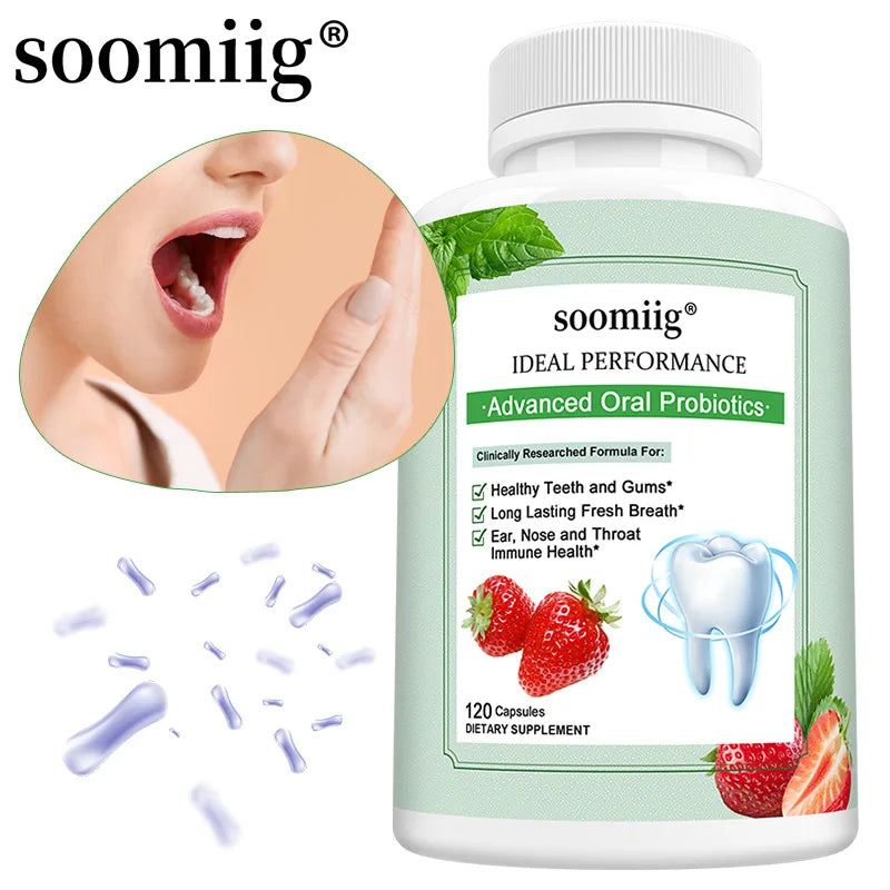 Advanced Oral Probiotic Capsules, Daily Oral Microbiome Balance Supplement for Teeth &amp; Gum Wellness, Fresh Breath Support