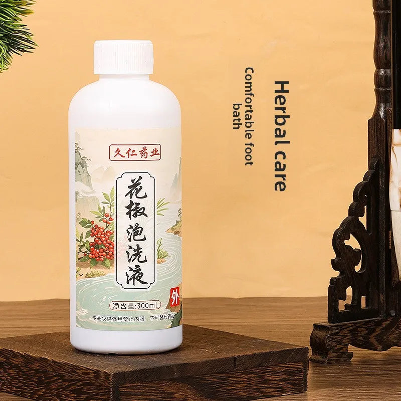 300ml Herbal Foot &amp; Body Soak - Mugwort Pepper Liquid for Dampness/Cold Relief, No-Boil Concentrated Yao Bath